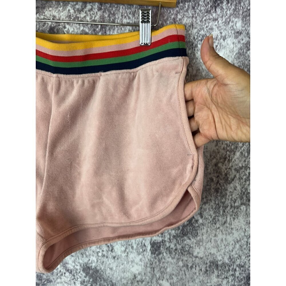 Wild Fable‎ 70s Pink Velvet Colorful Band Casual Shorts High Rise Womens M - Picture 8 of 8